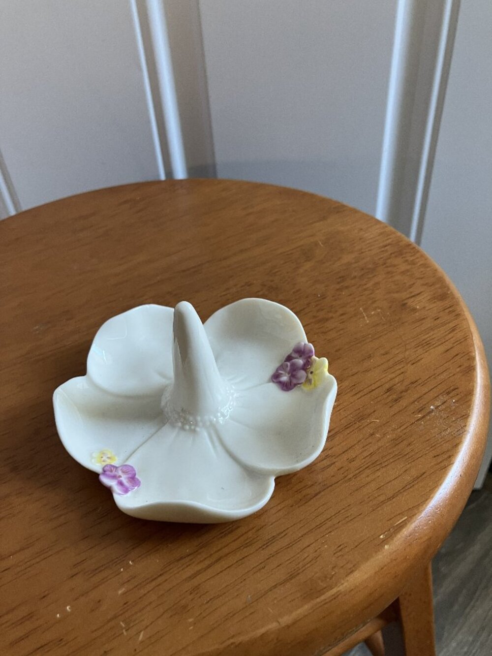 Vintage Porcelain Flower Ring Holder